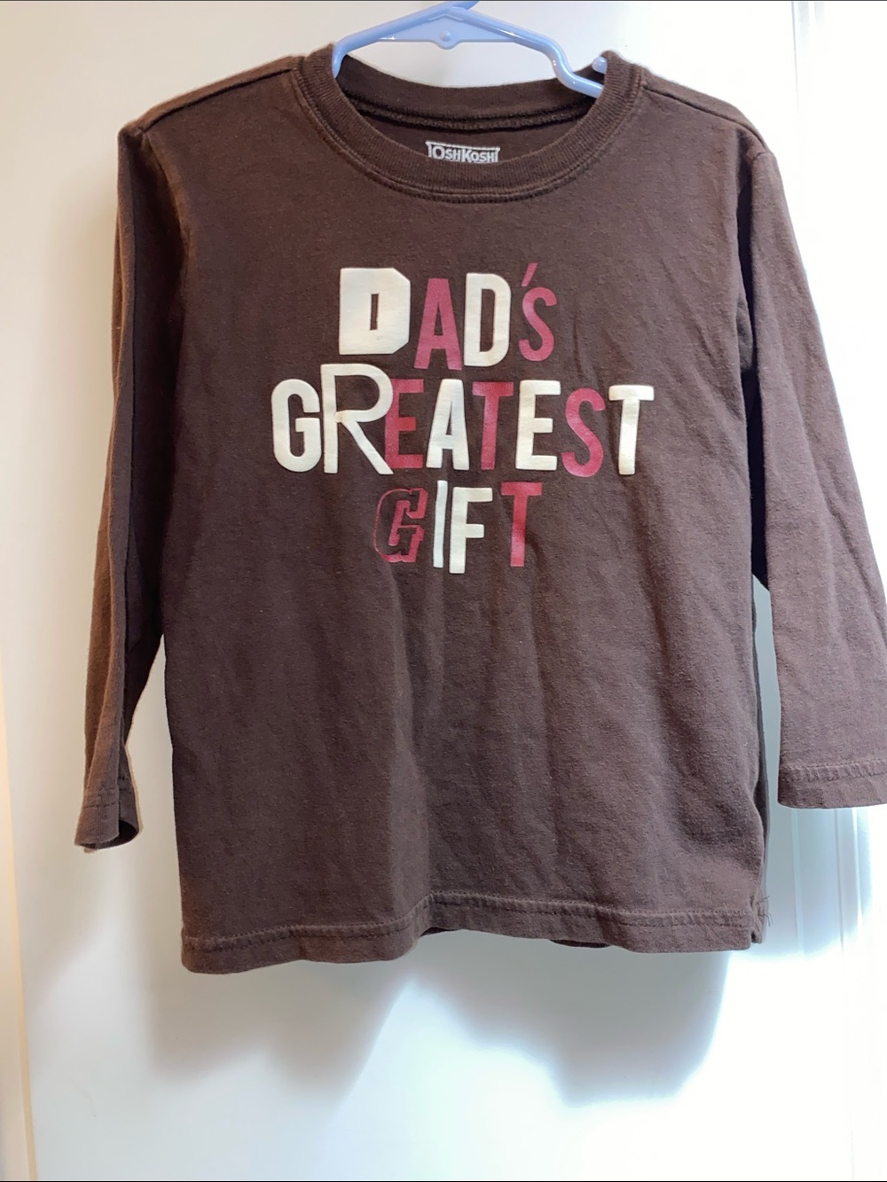 OshKosh B'gosh Brown Long-Sleeve 'Dad's Greatest Gift' Tee